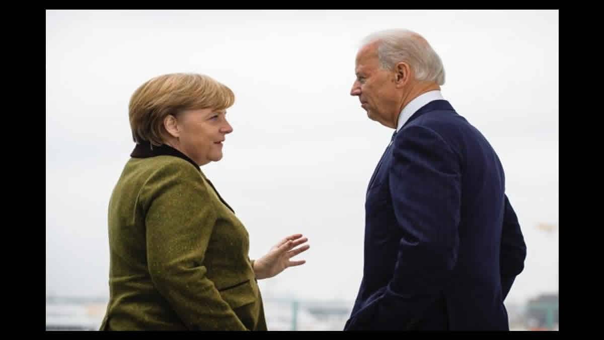 Saudação Dos Globalistas Angela Merkel, Presidente Da UE Saudações Futuro 'Cooperação' Com Joe Biden