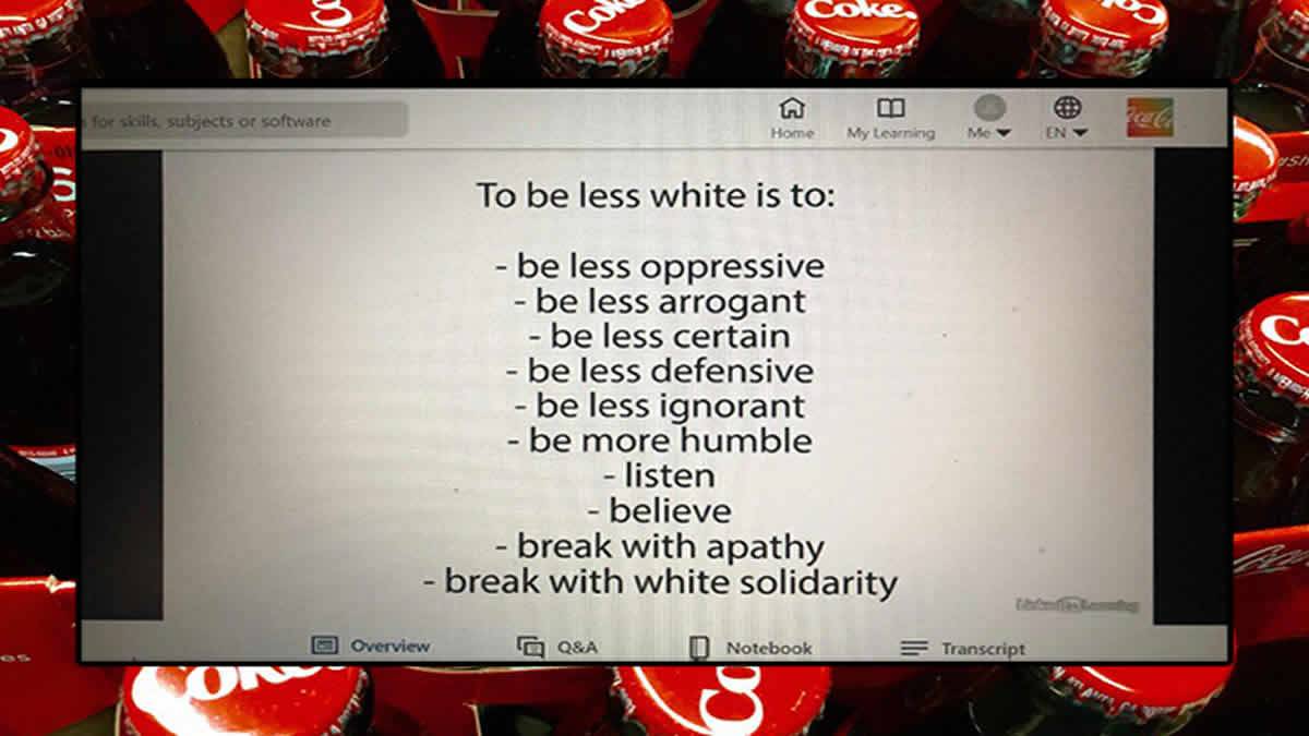 Coca Cola Diz Aos Funcionários Para 'Tentarem Ser Menos Brancos