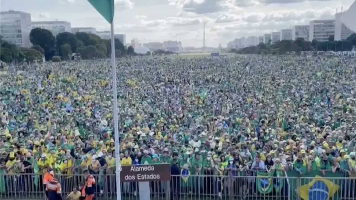 Ato De Apoio A Bolsonaro Em Brasília, Neste Sábado, Foi Um Dos Maiores De Sempre