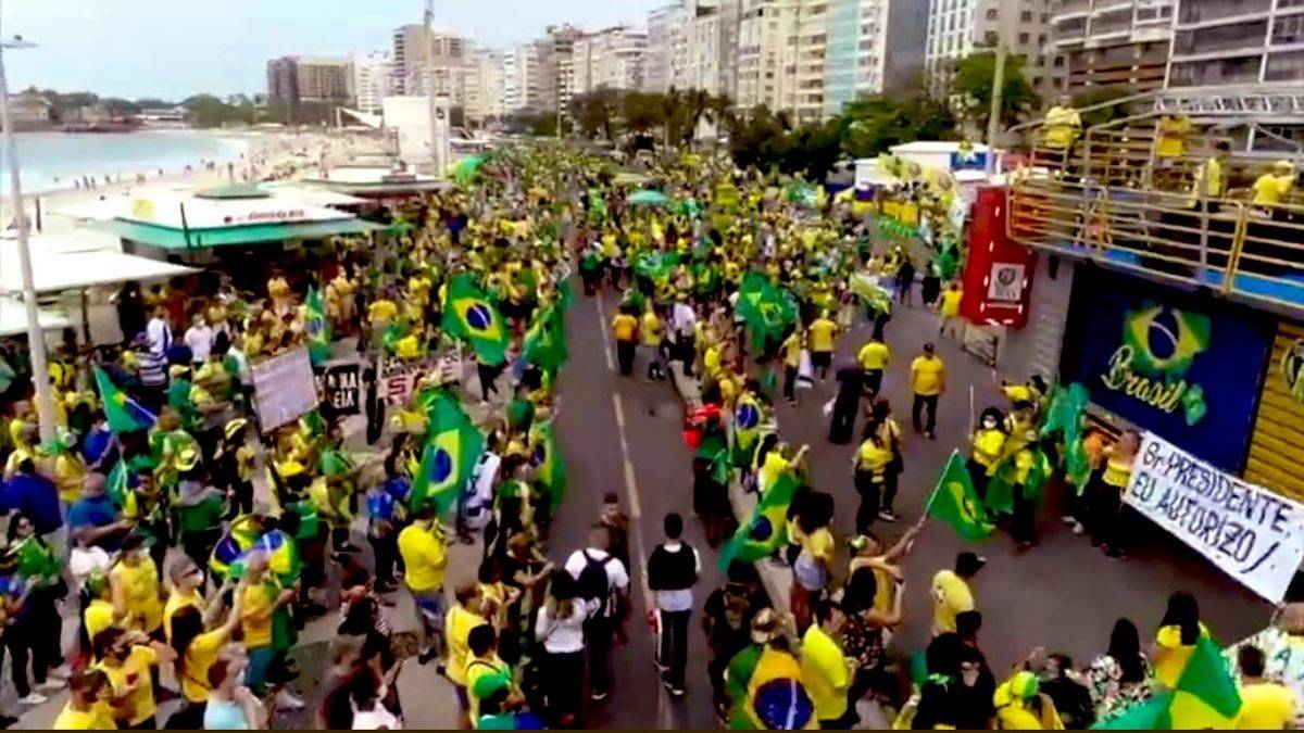 Orla De Copacabana É Tomada Por Manifestantes Pró Bolsonaro