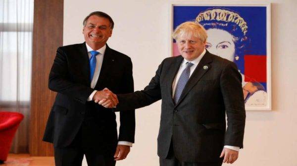 Presidente Jair Bolsonaro E O Primeiro Ministro Do Reino Unido, Boris Johnson