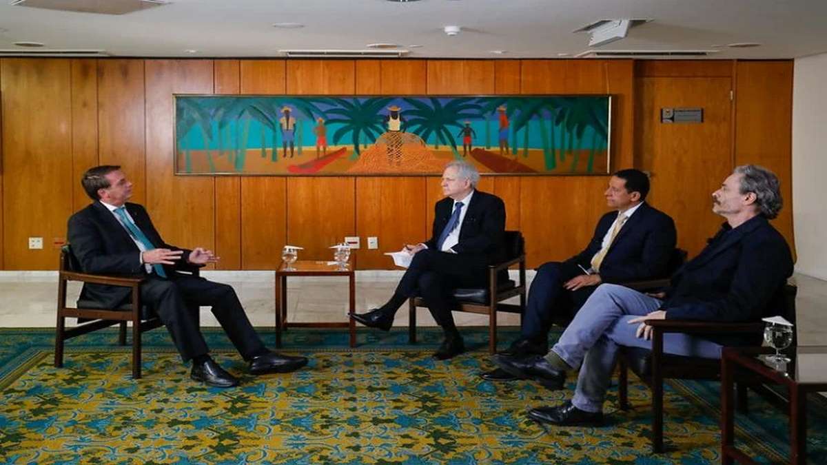 Presidente Jair Bolsonaro Em Entrevista No Palácio Do Planalto