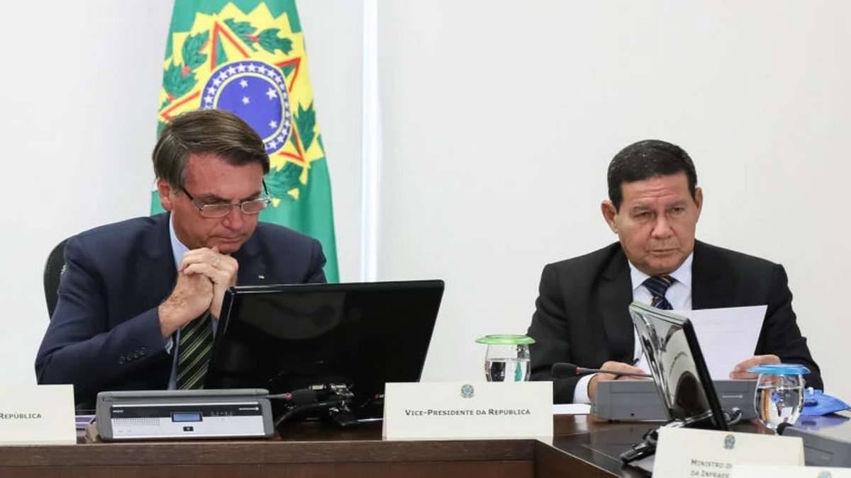 Presidente Jair Bolsonaro E O Vice, Hamilton Mourão