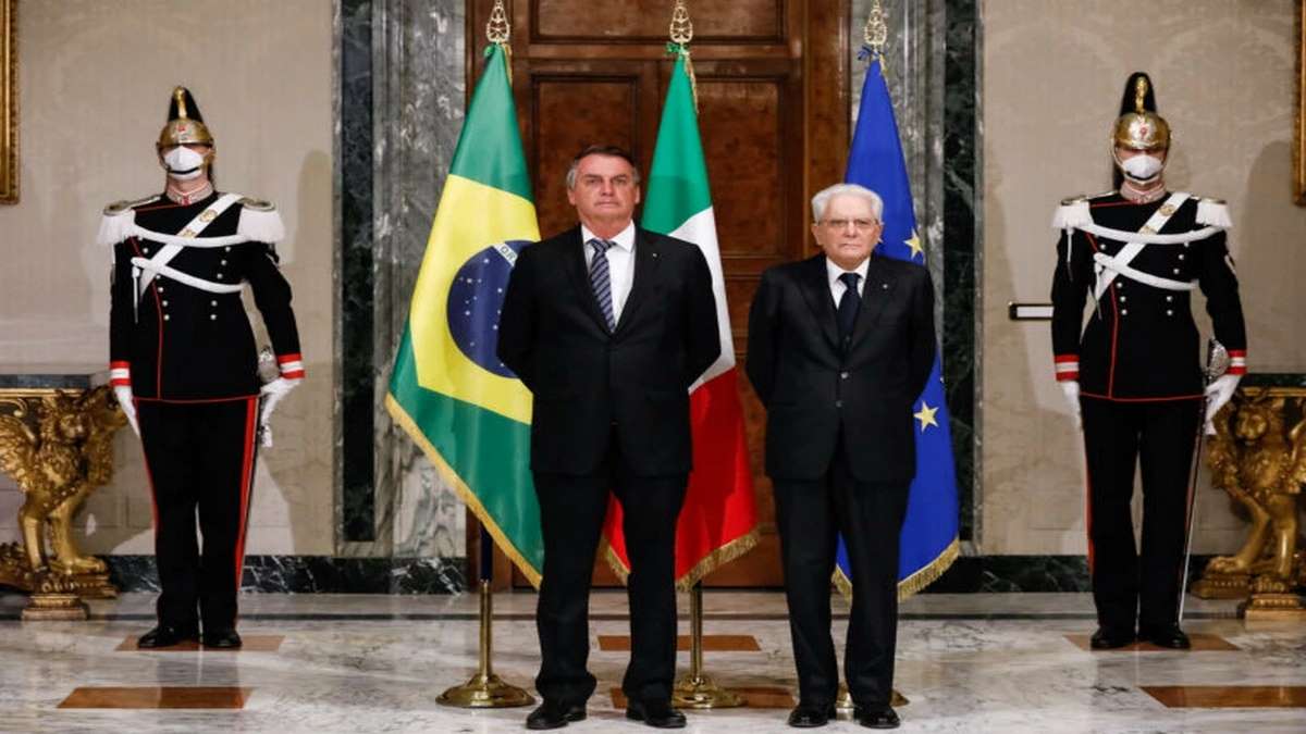 Presidente Jair Bolsonaro Encontrou O Presidente Da Itália, Sergio Mattarella