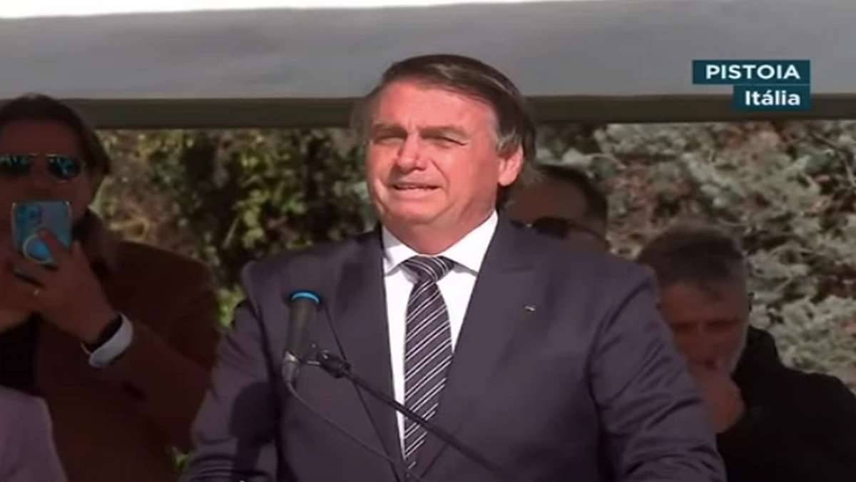 Presidente Jair Bolsonaro Discursa Em Evento Na Itália