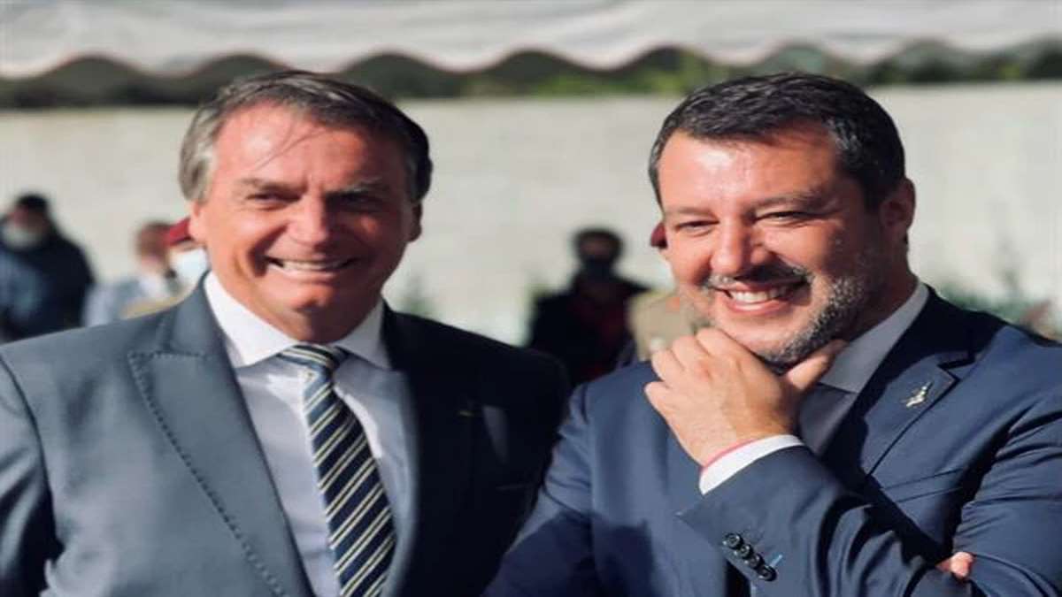 Presidente Jair Bolsonaro E O Senador Italiano Matteo Salvini