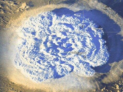 Nuvens De Cinzas, Vapor E Gás Emitida Pelo Vulcão Hunga Tonga Hunga Ha’apai Foto EFE EPA Serviços Meteorológicos De Tonga