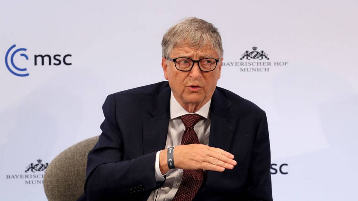 Bill Gates Durante Um Painel De Discussão Na Conferência De Segurança De Munique Em 18 De Fevereiro De 2022