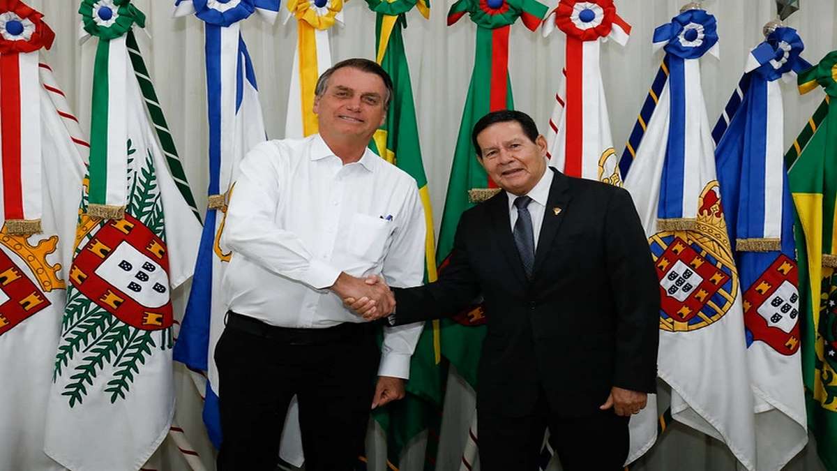 Presidente Jair Bolsonaro E O Vice Presidente Hamilton Mourão Foto PR Alan Santos