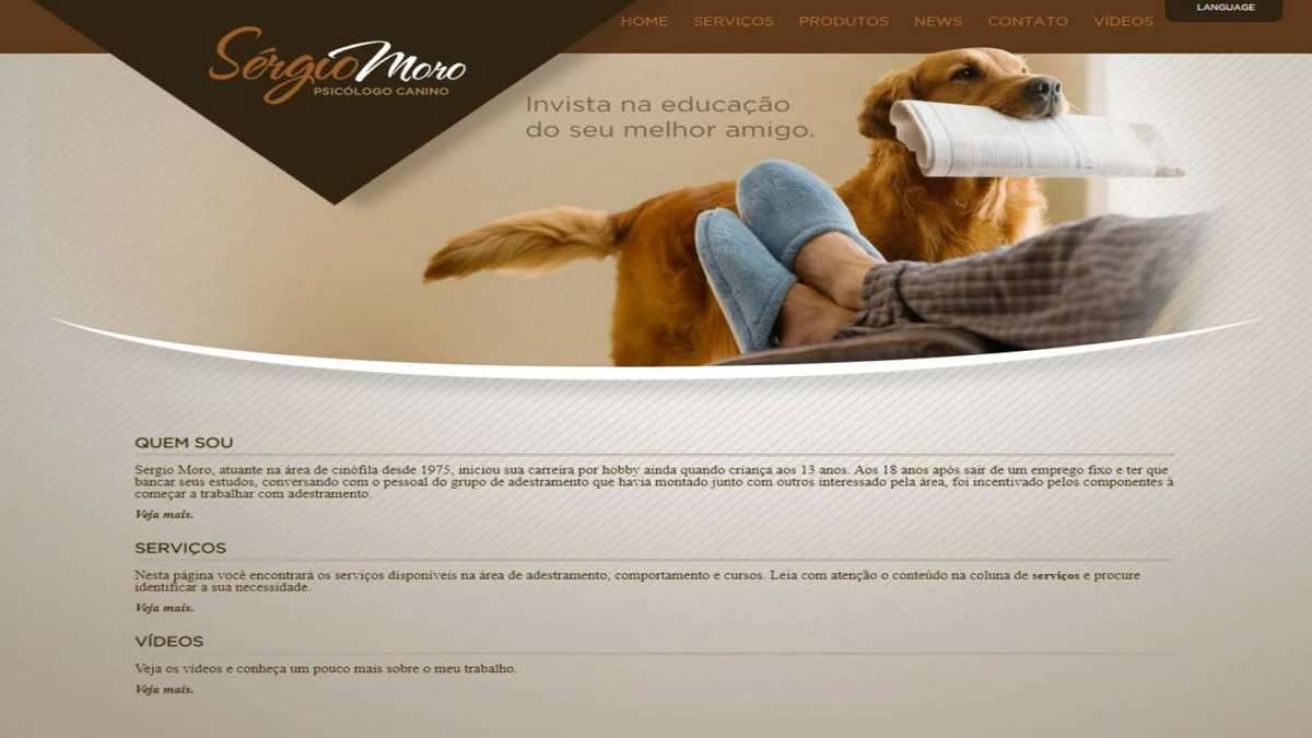Site Sergiomoro.com.br Foto Reprodução