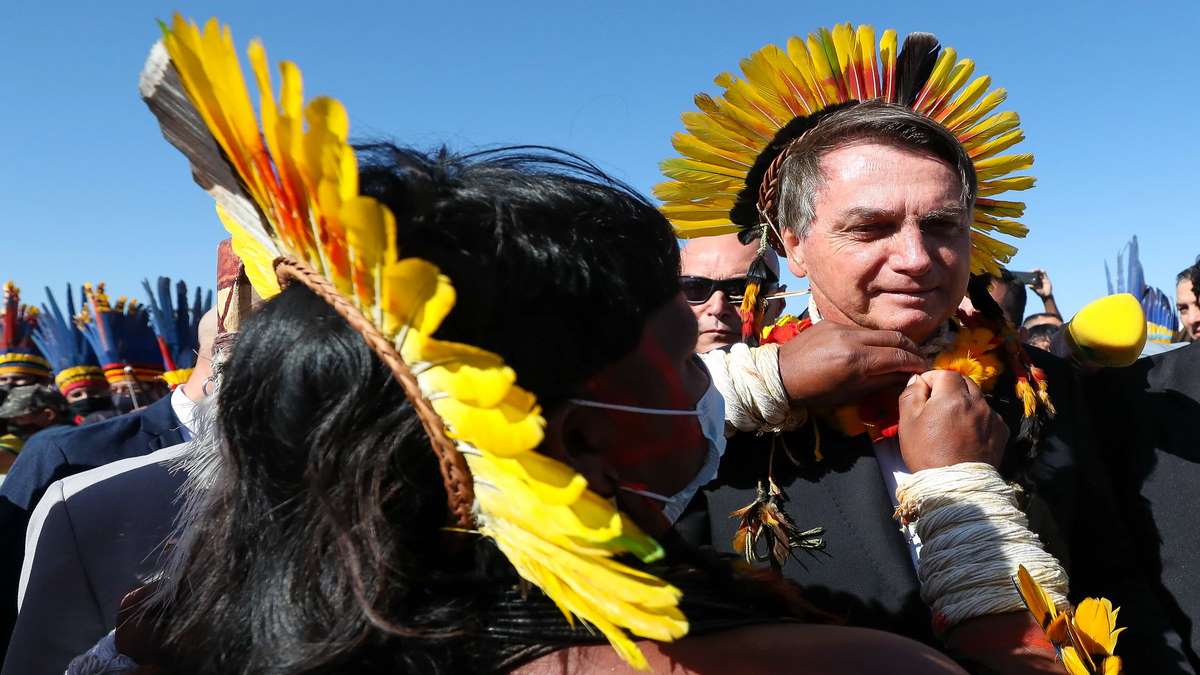 Presidente Bolsonaro Em Encontro Com Lideranças Indígenas Em Agosto De 2021 Foto Isac Nóbrega PR