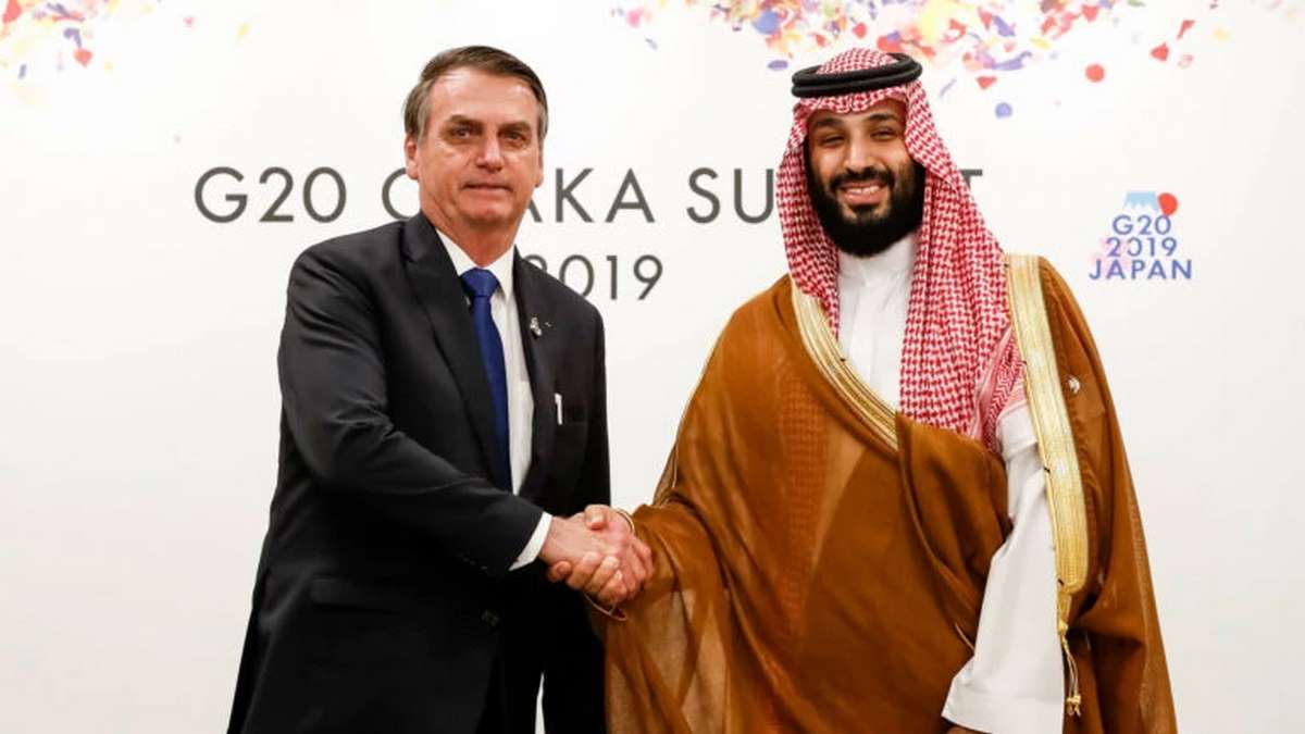 Presidente Jair Bolsonaro Ao Lado Do O Príncipe Herdeiro Da Arábia Saudita, Mohammed Bin Salman Foto Alan Santos PR