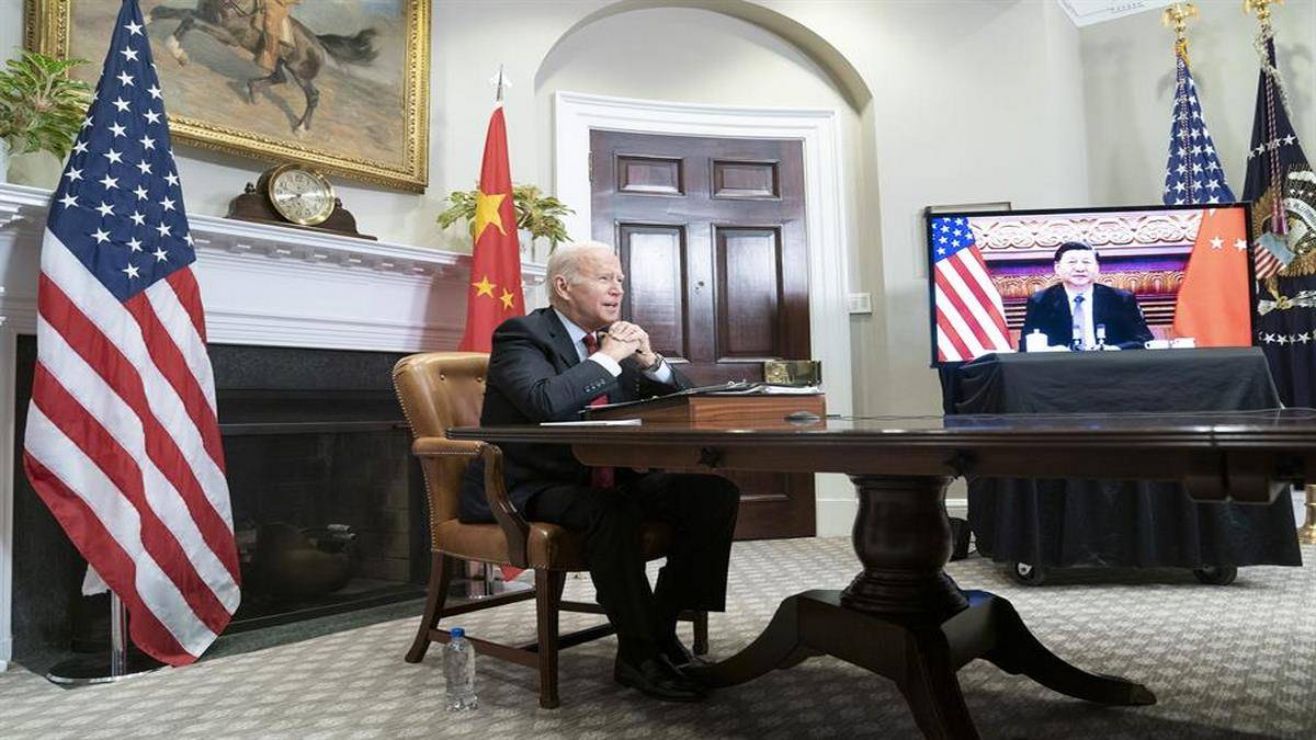 Presidente Dos EUA, Joe Biden, Em Reunião Com O Presidente Da China, Xi Jinping Foto EFE EPA SARAH SILBIGER POOL