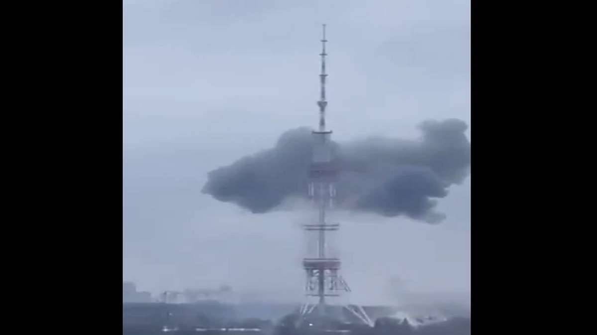 Torre De TV Em Kiev Foto Reprodução Vídeo Twitter