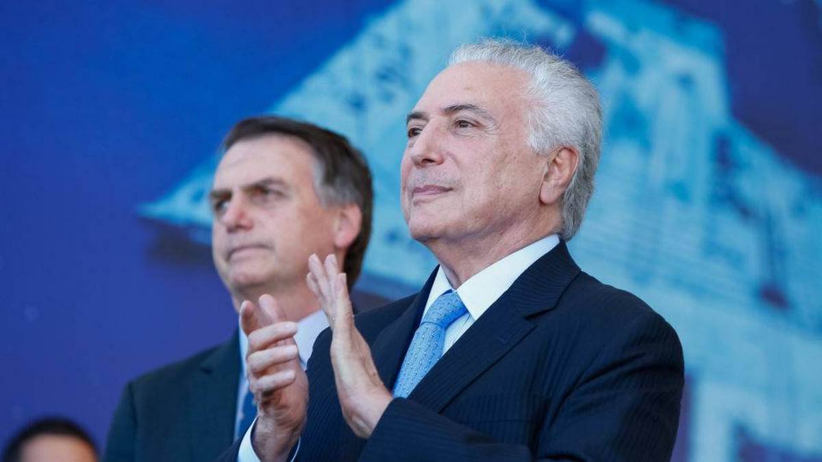 Ex Presidente Michel Temer E O Presidente Jair Bolsonaro Foto PRAlan Santos