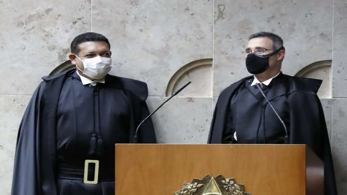 Ministros Nunes Marques E André Mendonça Na Posse Do Ex AGU Na Suprema Corte Foto Fellipe Sampaio SCO STF