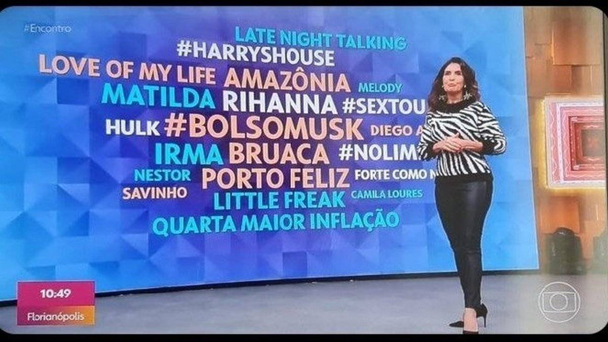 #BolsoMusk Aparece Em Programa Da Fátima Bernardes FotoReproduçãoTV Globo