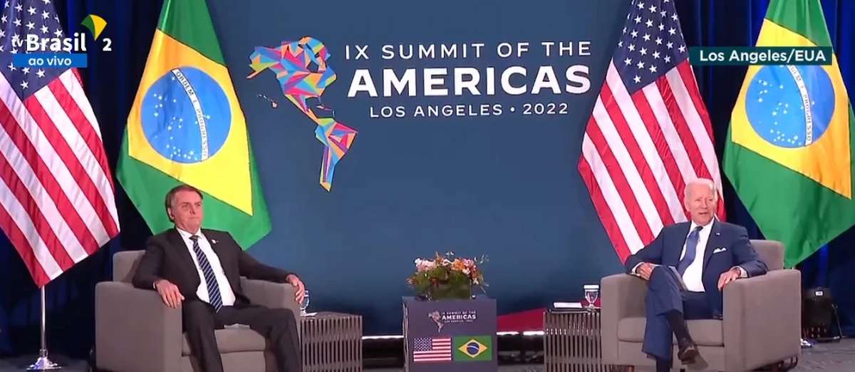 Reunião Entre Jair Bolsonaro E Joe Biden Foto ReproduçãoPrint De Vídeo TwitterTV Brasil Gov