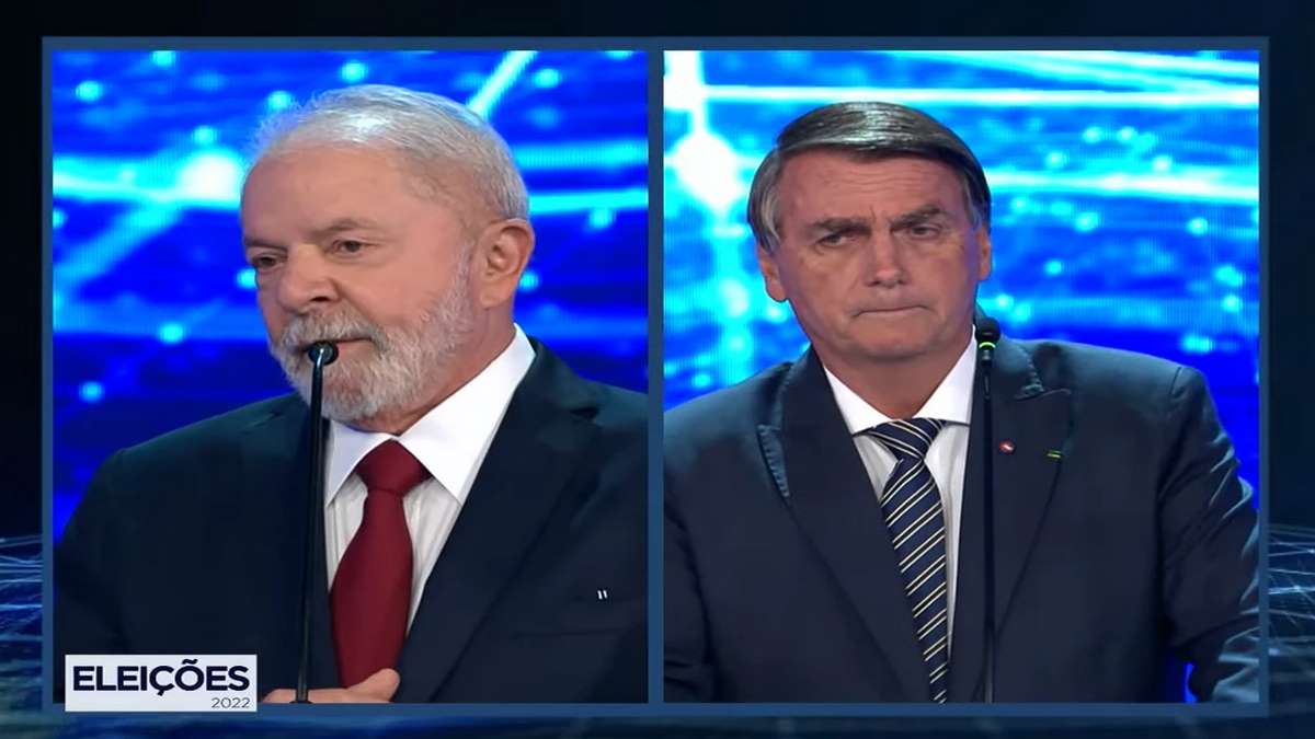 Candidatos Lula E Jair Bolsonaro No Debate Eleitoral