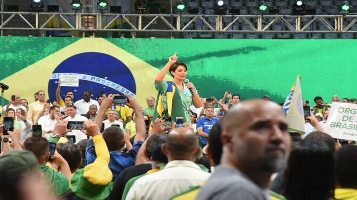 “Deus Tem Promessas Para O Brasil”, Disse Michelle No Lançamento Da Candidatura Do Presidente Jair Bolsonaro Foto Pleno.News