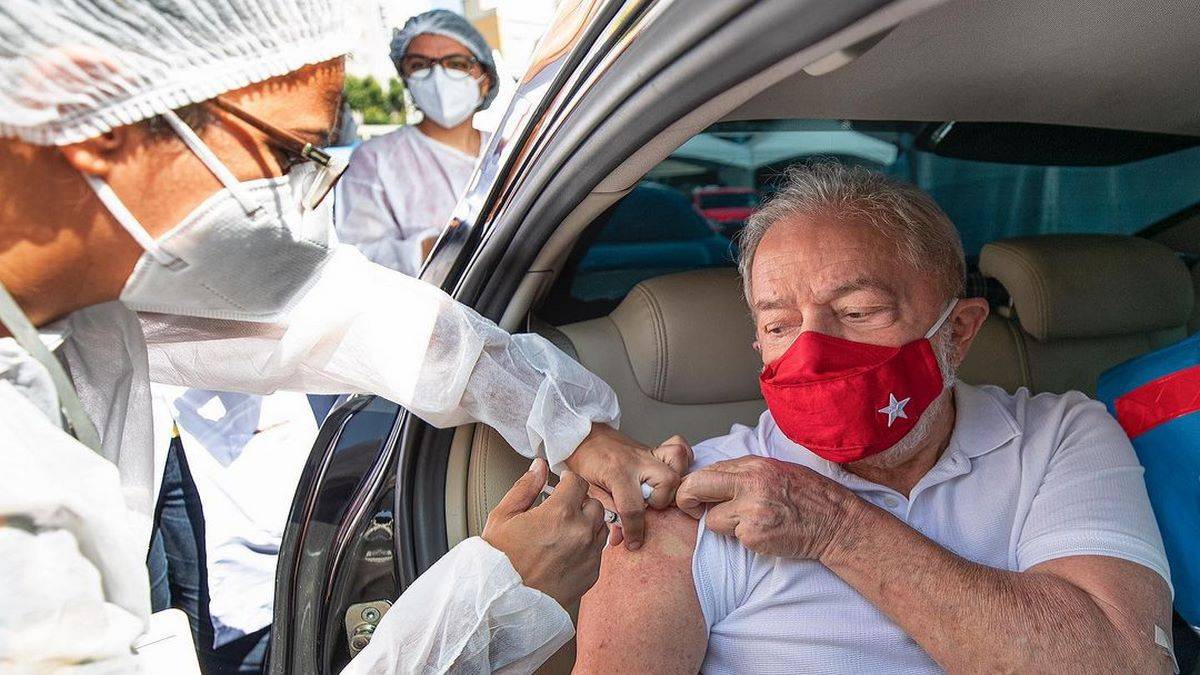 Lula Recebendo Vacina CoronaVac Em SP Foto Reprodução Ricardo Stuckert