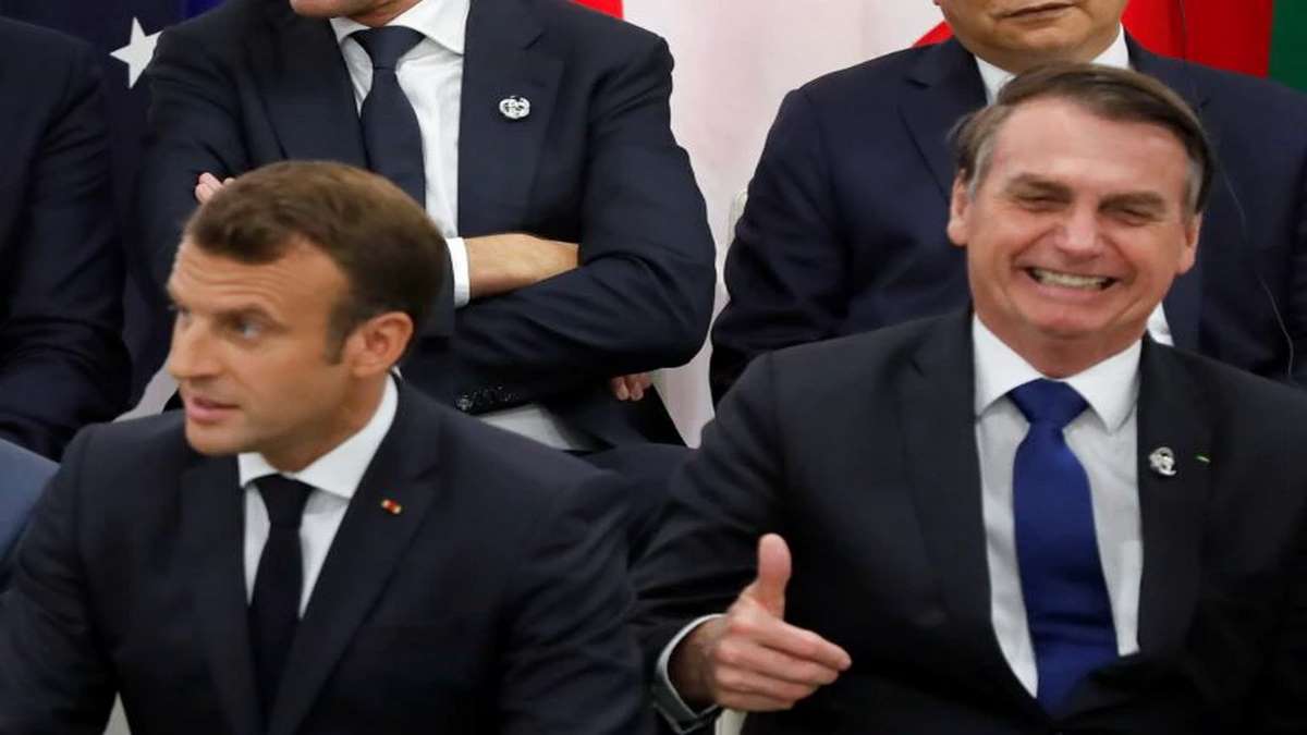 Presidente Jair Bolsonaro Alfinetou O Presidente Da França, Emannuel Macron Foto EFE Chema Moya