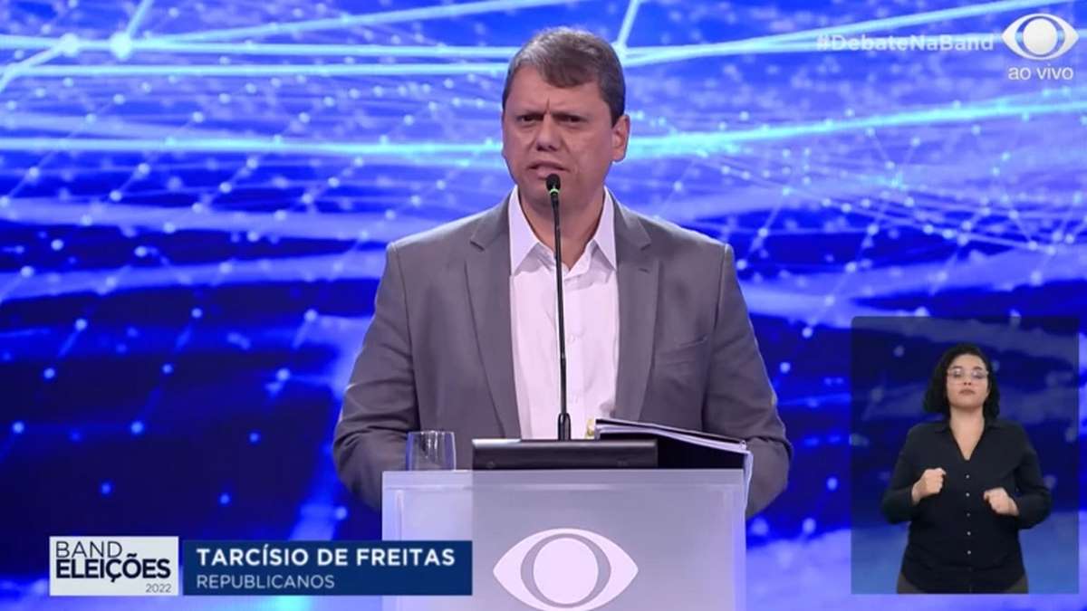 Tarcísio De Freitas Durante O Debate Eleitoral