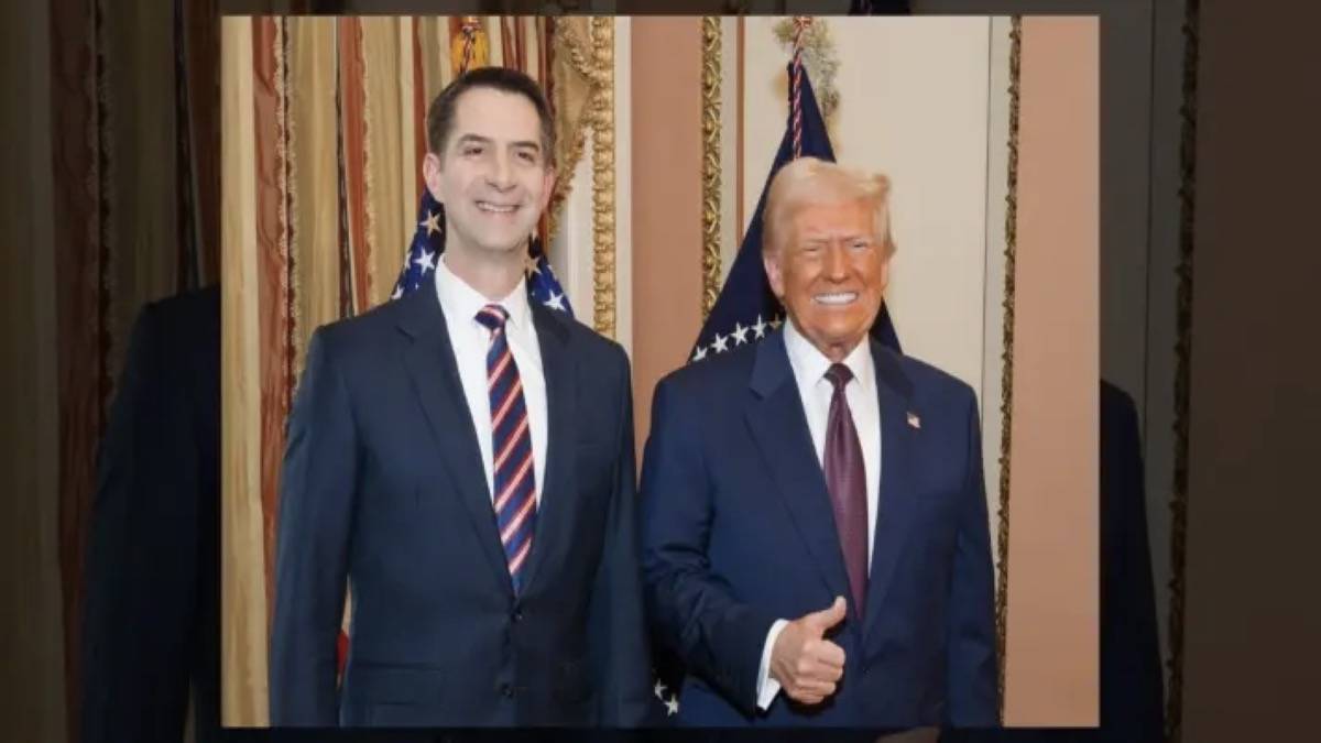 O Senador Tom Cotton E O Presidente Donald Trump