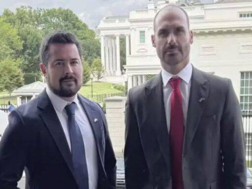 O Deputado Eduardo Bolsonaro E Jornalista Paulo Figueiredo