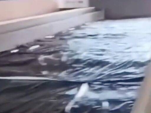 A169aa43 Lona Sobre Feno No Alojamento De Manifestantes