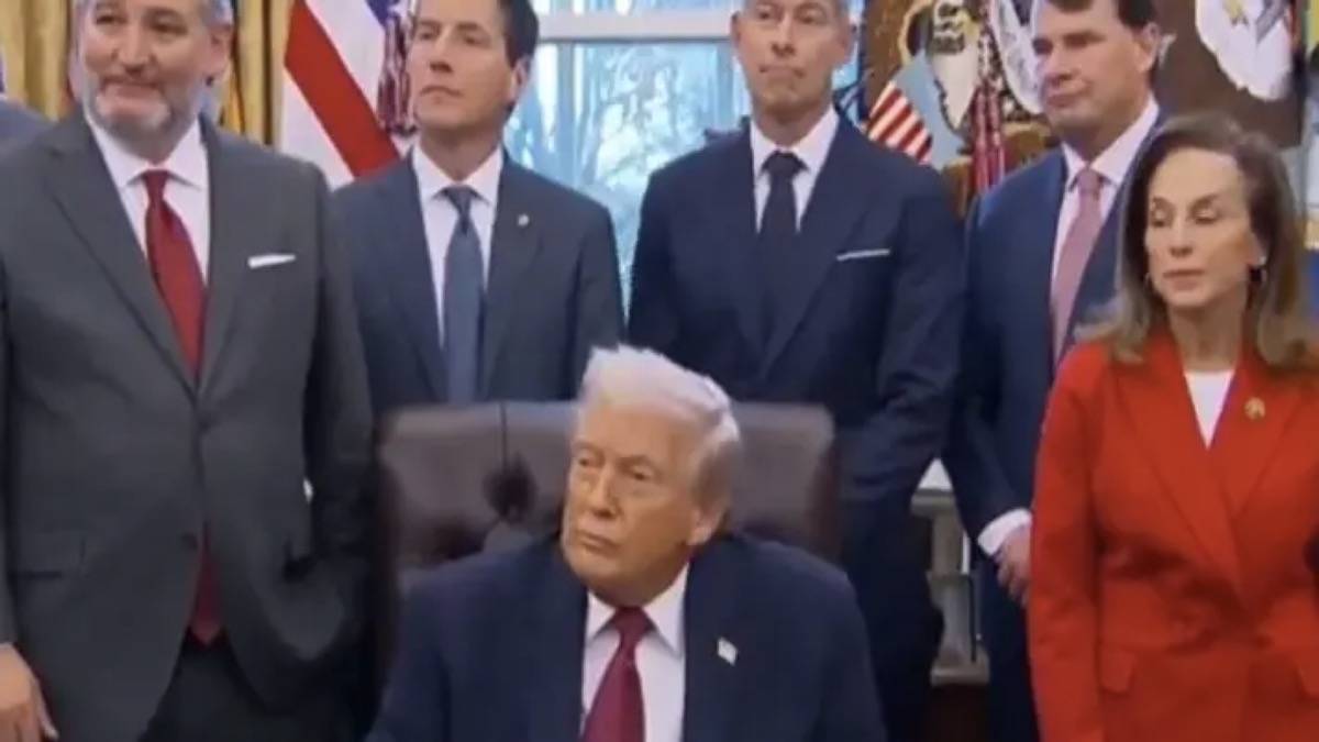 Donald Trump Durante Entrevista Em Que Reforçou Os Riscos Existentes Na Venezuela