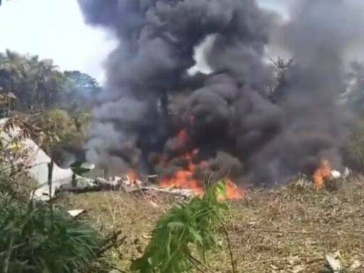 Local Do Acidente Com O Avião Militar, Logo Após A Queda