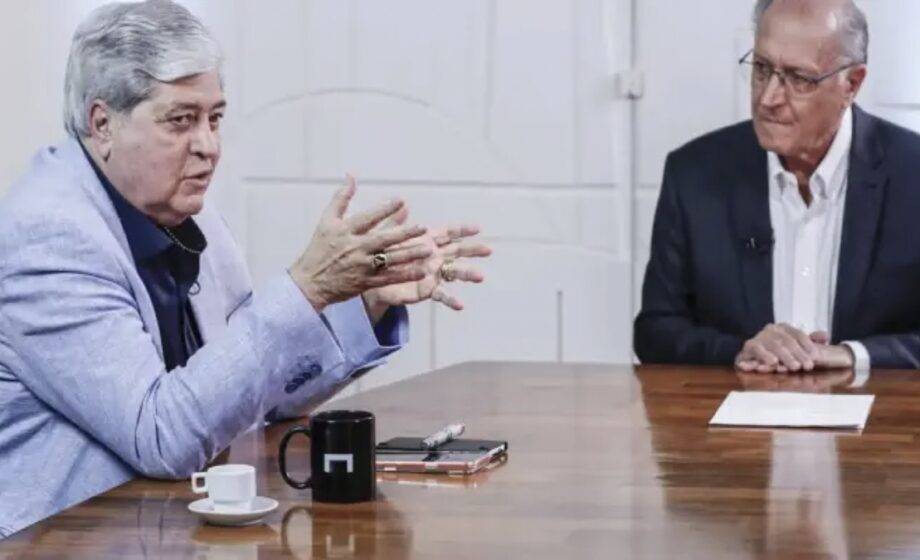 O Vice Presidente Geraldo Alckmin Concede Entrevista Ao Jornalista José Luiz Datena