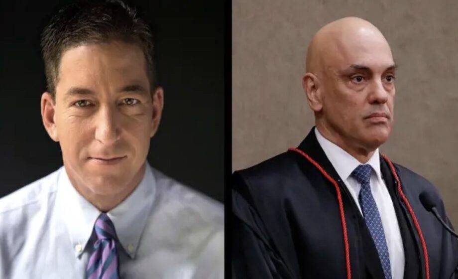 À esquerda, o jornalista Glenn Greenwald; à direita, o ministro do STF Alexandre de Moraes | Foto: Reprodução/Wikimedia Commons
