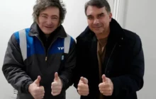 Flávio Bolsonaro se reúne com Milei e promete: "Brasil voltará a ser irmão da Argentina"