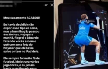 Influenciadora encerra casamento após flagrar marido em ato obsceno com foto de Neymar