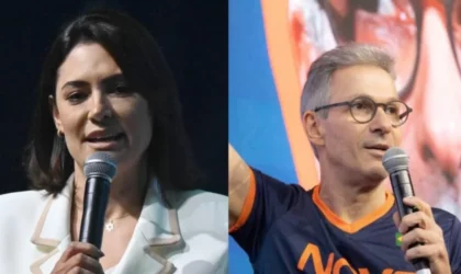 Michelle Bolsonaro descarta ser vice de Romeu Zema e alega impedimento partidário