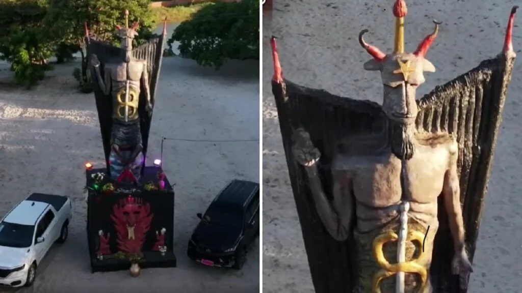 Estátua do diabo no Ceará foi construída legalmente, afirma Prefeitura de São Gonçalo do Amarante